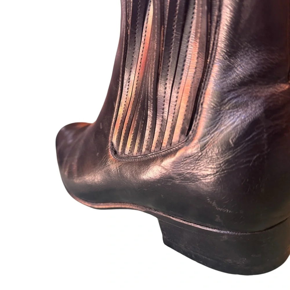 Botines Estribo Black Leather Chelsea Boots Handmade in Mexico Men’s Size 8 EUC